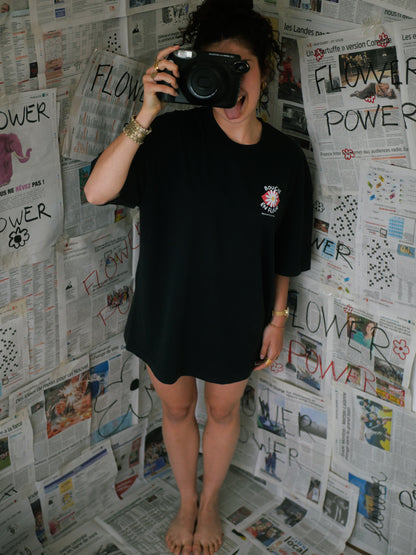 T shirt Oversize Bouche en fleur
